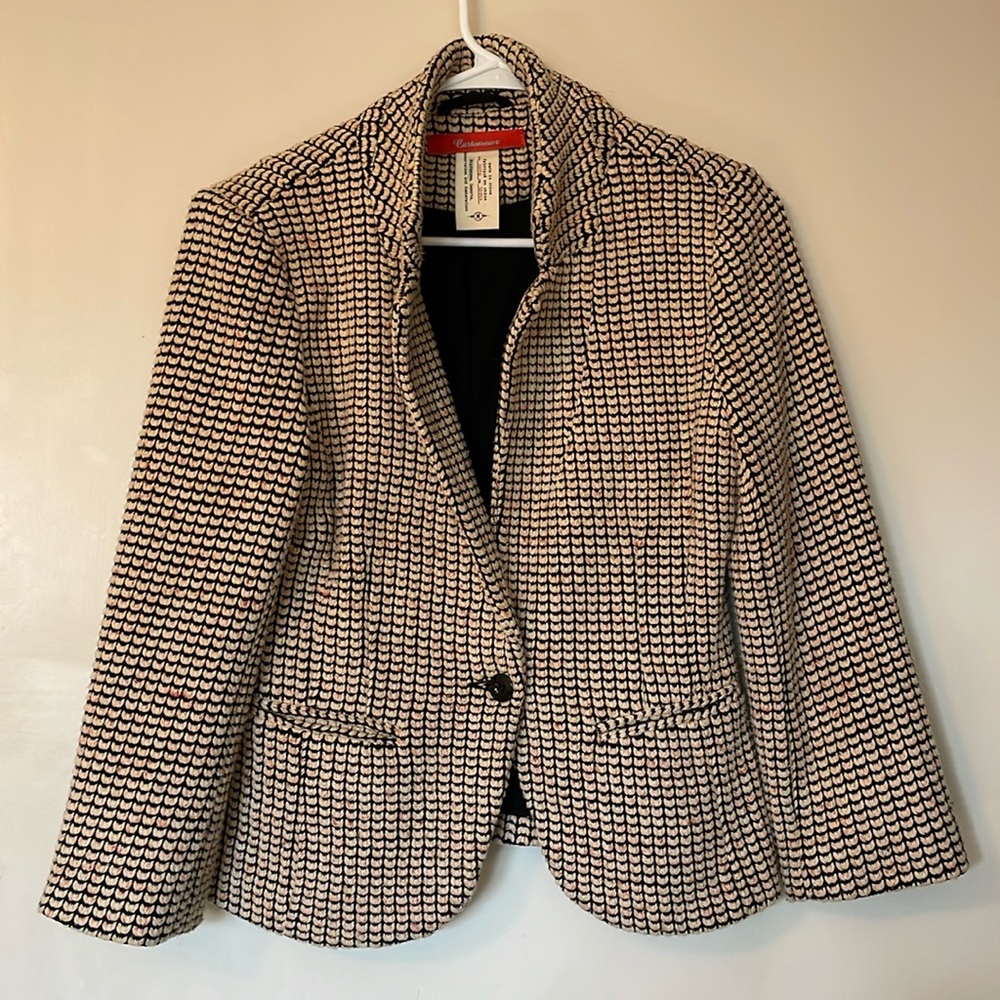Anthropologie Cartonnier Textured Cropped Blazer